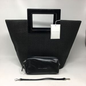 Marina Raphael Riviera Straw Tote Bag, Size One Size - Black